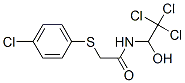 2-(4-chlorophenyl)sulfanyl-N-(2,2,2-trichloro-1-hydroxy-ethyl)acetamid e CAS#: 6310-28-7