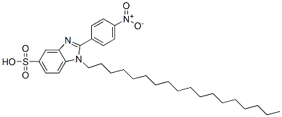 2-(4-nitrophenyl)-1-octadecyl-1H-benzimidazole-5-sulphonic acid CAS#: 61813-45-4