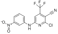 2-CHLORO-6-(3-NITROANILINO)-4-(TRIFLUOROMETHYL)NICOTINONITRILE, TECH CAS#: 680214-05-5
