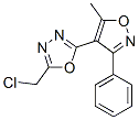 2-(CHLOROMETHYL)-5-(5-METHYL-3-PHENYLISOXAZOL-4-YL)-1,3,4-OXADIAZOLE CAS#: 63002-59-5