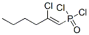(2-Chloro-1-hexenyl)dichlorophosphine oxide CAS#: 63869-30-7