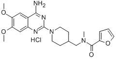2-Furancarboxamide, N-((1-(4-amino-6,7-dimethoxyquinazolin-2-yl)-4-pip eridinyl)methyl)-N-methyl-, hydrochloride CAS#: 64951-34-4