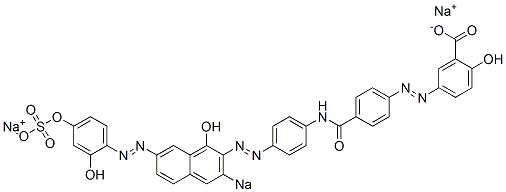 2-Hydroxy-5-[[4-[[4-[[1-hydroxy-7-[(2,4-dihydroxyphenyl)azo]-3-sodiosulfo-2-naphthalenyl]azo]phenyl]aminocarbonyl]phenyl]azo]benzoic acid sodium salt CAS#: 7097-42-9