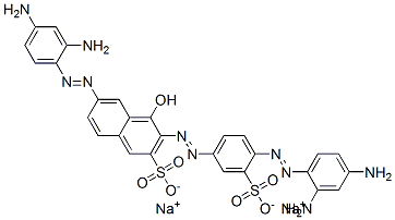 2-Naphthalenesulfonic acid, 6-(2,4-diaminophenyl)azo-3-4-(2,4-diaminophenyl)azo-3-sulfophenylazo-4-hydroxy-, disodium salt CAS#: 6360-26-5