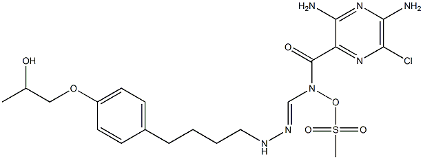2-PyrazinecarboxaMide, 3,5-diaMino-6-chloro-N-[[[4-[4-(2,3-dihydroxypropoxy)phenyl]butyl]aMino]iMinoMethyl]-, Methanesulfonate CAS#: 587879-54-7