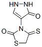 2-Thiazolidinone, 3-(2,3-dihydro-3-oxo-1H-pyrazol-4-yl)-4-thioxo- CAS#: 630403-90-6