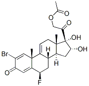 2-bromo-6beta-fluoro-16alpha,17,21-trihydroxypregna-1,4,9(11)-triene-3,20-dione 21-acetate CAS#: 60864-73-5
