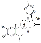 2-bromo-6beta-fluoro-17,21-dihydroxy-16beta-methylpregna-1,4,9(11)-triene-3,20-dione 21-acetate CAS#: 60864-76-8