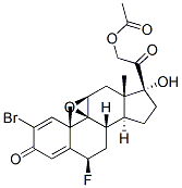 2-bromo-9beta,11beta-epoxy-6beta-fluoro-17,21-dihydroxypregna-1,4-diene-3,20-dione 21-acetate CAS#: 60864-69-9