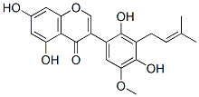 2',4',5,7-Tetrahydroxy-5'-methoxy-3'-(3-methyl-2-butenyl)isoflavone CAS#: 6506-96-3
