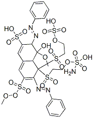 2,7-Naphthalenedisulfonic acid, 4-amino-6-2,5-dimethoxy-4-2-(sulfooxy)ethylsulfonylphenylazo-5-hydroxy-3-4-2-(sulfooxy)ethylsulfonylphenylazo- CAS#: 68399-93-9