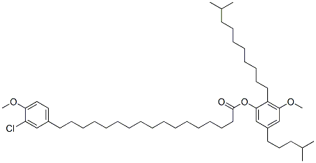 3-Chloro-4-methoxybenzeneheptadecanoic acid 3-methoxy-2-(9-methyldecyl)-5-(4-methylpentyl)phenyl ester CAS#: 69506-02-1