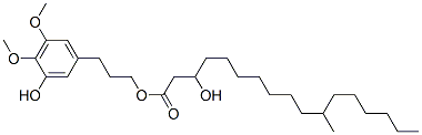 3-Hydroxy-11-methylheptadecanoic acid 3-(3-hydroxy-4,5-dimethoxyphenyl)propyl ester CAS#: 63543-07-7