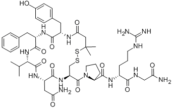 3-MERCAPTO-3-METHYL-BUTYRYL-TYR-PHE-VAL-ASN-CYS-PRO-D-ARG-GLY-NH2 CAS#: 64158-84-5
