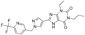 3-ethyl-1-propyl-8-(1-((6-(trifluoroMethyl)pyridin-3-yl)Methyl)-1H-pyrazol-4-yl)-1H-purine-2,6(3H,7H)-dione CAS#: 631914-03-9