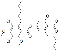 3,5-Dichloro-2,4-dimethoxy-6-pentylbenzoic acid 3-methoxy-4-(methoxycarbonyl)-5-pentylphenyl ester CAS#: 64185-28-0