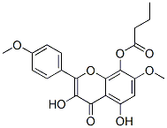 3,5-dihydroxy-7-methoxy-2-(4-methoxyphenyl)-4-oxo-4H-1-benzopyran-8-yl butyrate CAS#: 69306-85-0