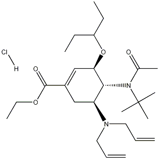 (3R,4R,5S)-4-N-Acetyl(1,1-dimethylethyl)amino-5-N,N-diallylamino-3-(1-ethylpropoxy)-1-cyclohexene-1-carboxylic acid ethyl ester monohydrochloride CAS#: 651324-08-2