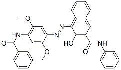4-[[4-(benzoylamino)-2,5-dimethoxyphenyl]azo]-3-hydroxy-N-phenylnaphthalene-2-carboxamide CAS#: 6358-46-9