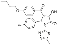 4-(4-butoxybenzoyl)-5-(4-fluorophenyl)-3-hydroxy-1-(5-methyl-1,3,4-thiadiazol-2-yl)-1,5-dihydro-2H-pyrrol-2-one CAS#: 617695-21-3