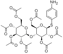 4-Aminophenyl2,3,6-tri-O-acetyl-4-O-(2,3,4,6-tetra-O-acetyl-b-D-glucopyranosyl)-b-D-thioglucopyranoside CAS#: 60515-61-9