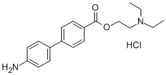 4-Biphenylcarboxylic acid, 4'-amino-, 2-(diethylamino)ethyl ester, hydrochloride CAS#: 63992-36-9