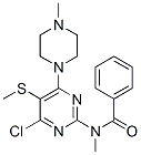 4-Chloro-2-(N-methylbenzoylamino)-6-(4-methylpiperazino)-5-(methylthio)pyrimidine CAS#: 63731-98-6