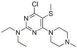 4-Chloro-2-diethylamino-6-(4-methylpiperazino)-5-(methylthio)pyrimidine CAS#: 63673-37-0