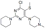 4-Chloro-6-(4-methylpiperazino)-5-methylthio-2-piperidinopyrimidine CAS#: 63731-99-7
