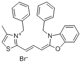 4-METHYL-2-(3-(3-BENZYL-2-BENZOXOZOLINYLIDENE)-1-PROPENYL)-3-BENZYL THIAZOLINIUM BROMIDE CAS#: 68921-79-9