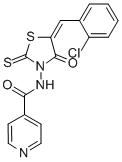 4-Pyridinecarboxamide, N-(5-((2-chlorophenyl)methylene)-4-oxo-2-thioxo -3-thiazolidinyl)- CAS#: 68710-98-5