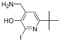 4-(aminomethyl)-6-(1,1-dimethylethyl)-2-iodo-3-pyridinol CAS#: 69213-46-3
