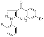 (5-AMINO-1-(2-FLUOROPHENYL)-1H-PYRAZOL-4-YL)(4-BROMOPHENYL)METHANONE CAS#: 618091-84-2