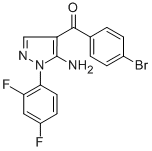 (5-AMINO-1-(2,4-DIFLUOROPHENYL)-1H-PYRAZOL-4-YL)(4-BROMOPHENYL)METHANONE CAS#: 618091-69-3