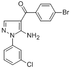 (5-AMINO-1-(3-CHLOROPHENYL)-1H-PYRAZOL-4-YL)(4-BROMOPHENYL)METHANONE CAS#: 618091-52-4