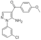 (5-AMINO-1-(3-CHLOROPHENYL)-1H-PYRAZOL-4-YL)(4-METHOXYPHENYL)METHANONE CAS#: 618091-48-8