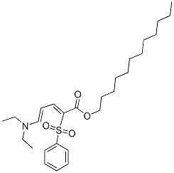 5-Diethylamino-2-phenylsulfonyl-2,4-pentadienoic acid dodecyl ester CAS#: 69641-79-8
