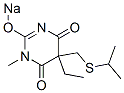 5-Ethyl-5-(isopropylthiomethyl)-1-methyl-2-sodiooxy-4,6(1H,5H)-pyrimidinedione CAS#: 66968-65-8