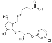 5-Heptenoic acid, 7-2-3-(3-chlorophenoxy)-2-hydroxypropylthio-3,5-dihydroxycyclopentyl- CAS#: 61507-56-0