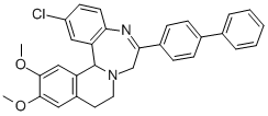 6-(4-Biphenylyl)-2-chloro-12,13-dimethoxy-9,10-dihydro-7H-isoquino(2,1-d)(1,4)benzodiazepine CAS#: 62206-01-3