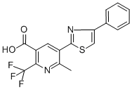 6-METHYL-5-(4-PHENYL-1,3-THIAZOL-2-YL)-2-(TRIFLUOROMETHYL)NICOTINIC ACID CAS#: 651004-85-2