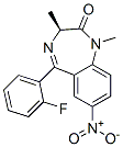 (3S)-5-(2-Fluorophenyl)-1,3-dihydro-1,3α-dimethyl-7-nitro-2H-1,4-benzodiazepine-2-one CAS#: 66855-85-4