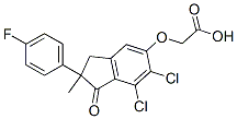 ((6,7-dichloro-2-(4-fluorophenyl)-2-methyl-1-oxo-5-indanyl)oxy)acetic acid CAS#: 66015-25-6