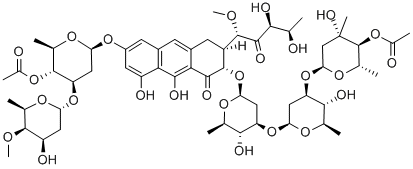 3'''-O-(4-O-Acetyl-3-C-methyl-2,6-dideoxy-α-L-arabino-hexopyranosyl)olivomycin D CAS#: 6992-69-4