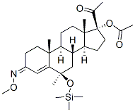 (6R)-17-(Acetyloxy)-6-methyl-6-(trimethylsiloxy)-3-(methoxyimino)pregn-4-en-20-one CAS#: 69833-70-1