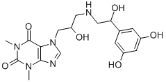 7-[3-[[2-(3,5-Dihydroxyphenyl)-2-hydroxyethyl]amino]-2-hydroxypropyl]theophyline CAS#: 62401-99-4