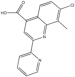 7-CHLORO-8-METHYL-2-PYRIDIN-2-YLQUINOLINE-4-CARBOXYLIC ACID CAS#: 588696-82-6