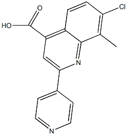 7-CHLORO-8-METHYL-2-PYRIDIN-4-YLQUINOLINE-4-CARBOXYLIC ACID CAS#: 588696-85-9