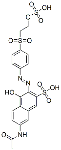 7-acetamido-4-hydroxy-3-[[4-[[2-(sulphooxy)ethyl]sulphonyl]phenyl]azo]naphthalene-2-sulphonic acid CAS#: 68189-39-9