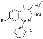 7-bromo-5-(2-chlorophenyl)-2,3-dihydro-2-(methoxymethyl)-1-methyl-1H-benzo-1,4-diazepine monohydrochloride CAS#: 61802-93-5